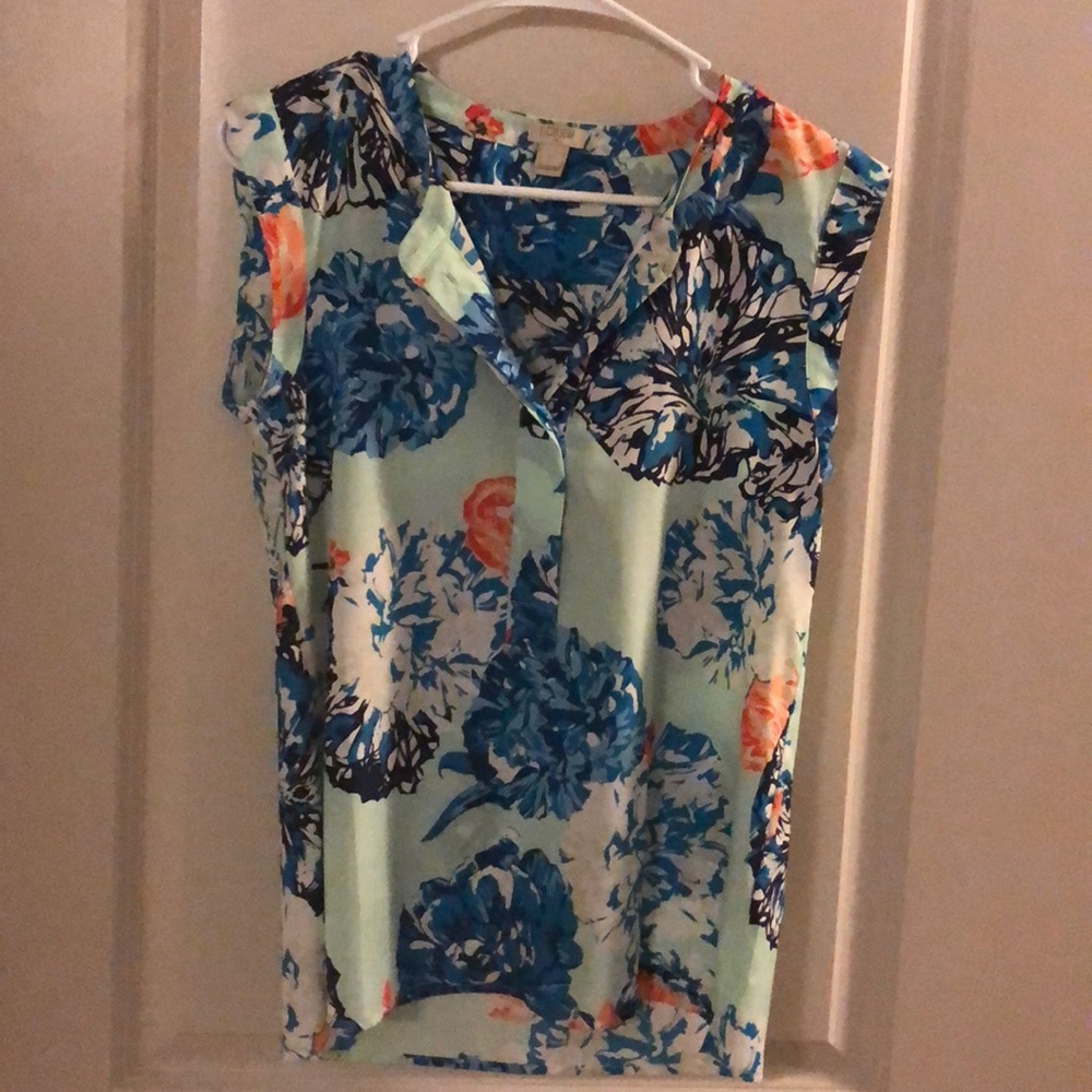 Floral Print JCrew Blouse